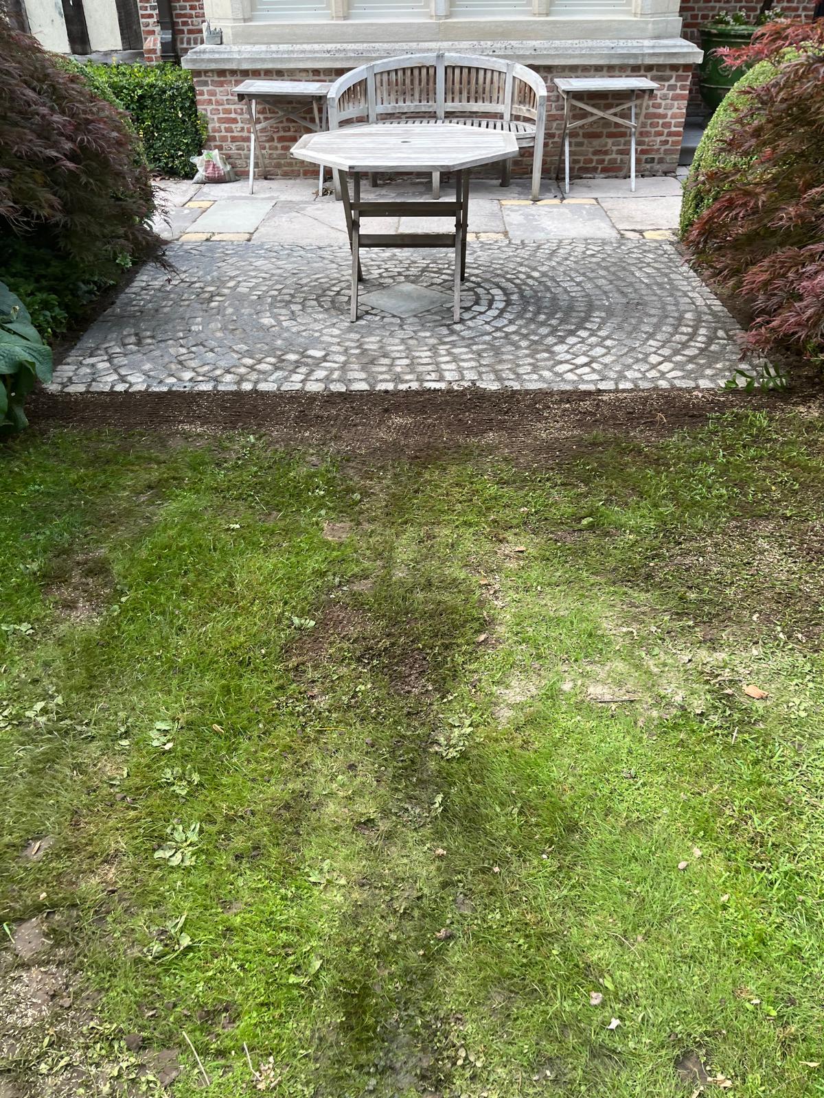 Terrasje in kassei